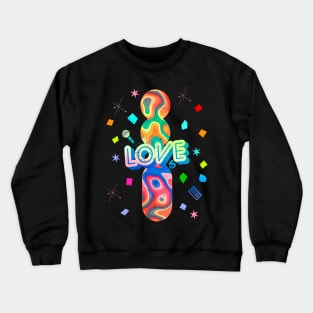 80's Love I love the 80s Tape Party Crewneck Sweatshirt